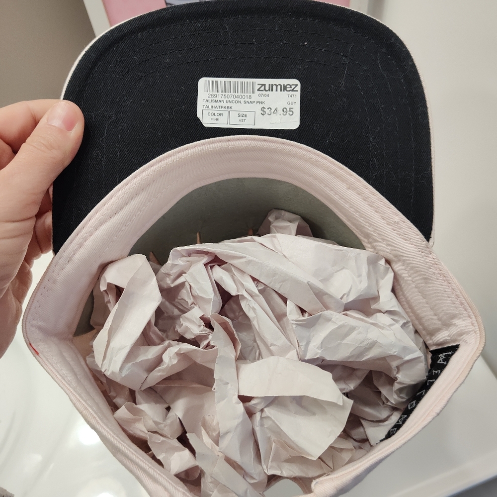 🩷NWT Welcome Skate Talisman Uncon Snap Baby Pink Adjustable Back Ball Cap, OSFM - Picture 13 of 14